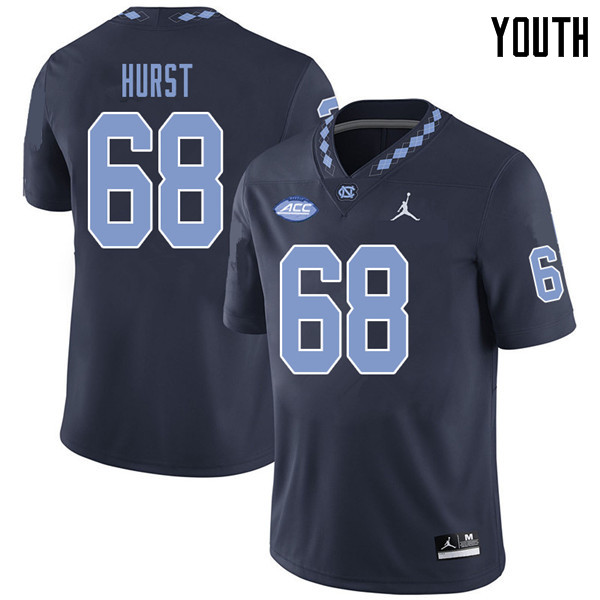 Jordan Brand Youth #68 James Hurst North Carolina Tar Heels College Football Jerseys Sale-Navy